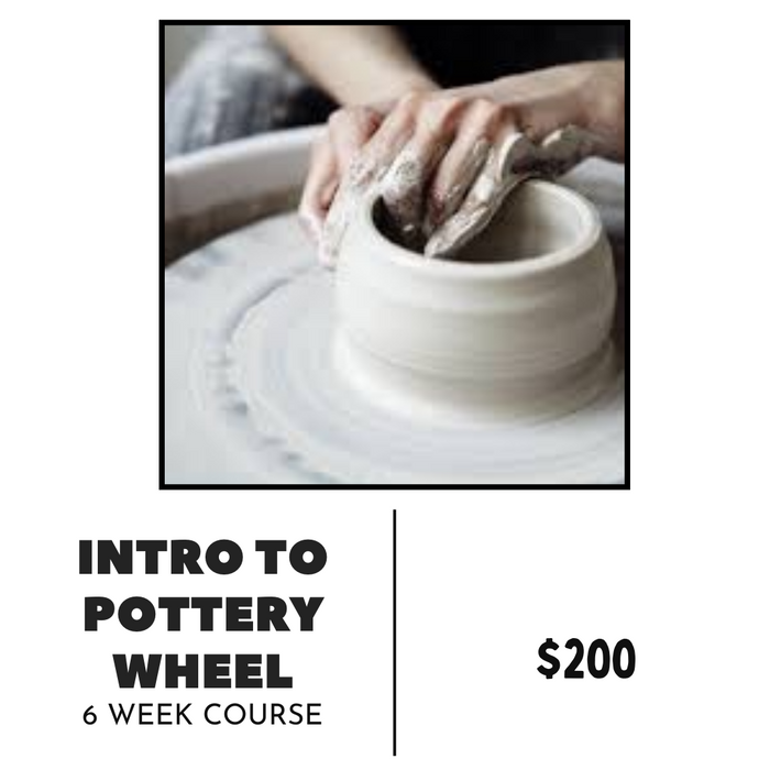 Beginner pottery wheel class at CREATIVE in Claremont, NC