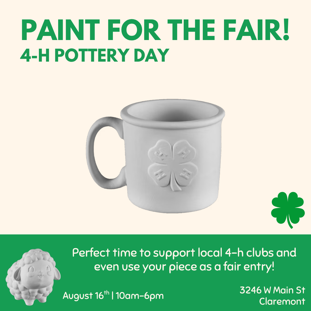 Paint for the Fair: 4-H Pottery Day