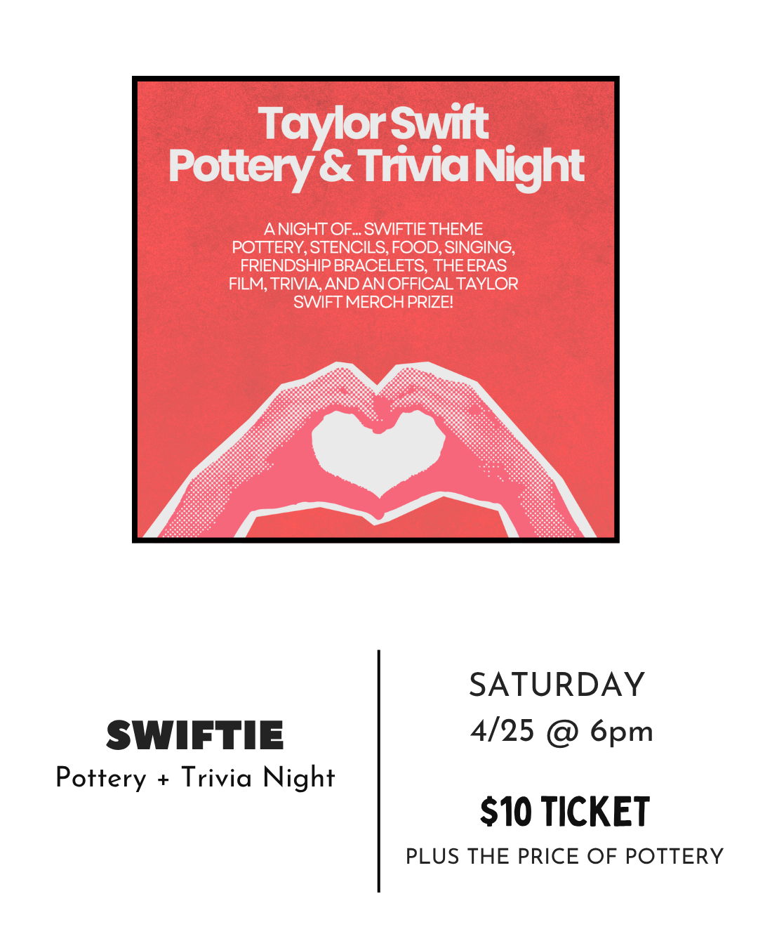 Swiftie | Pottery & Trivia Night