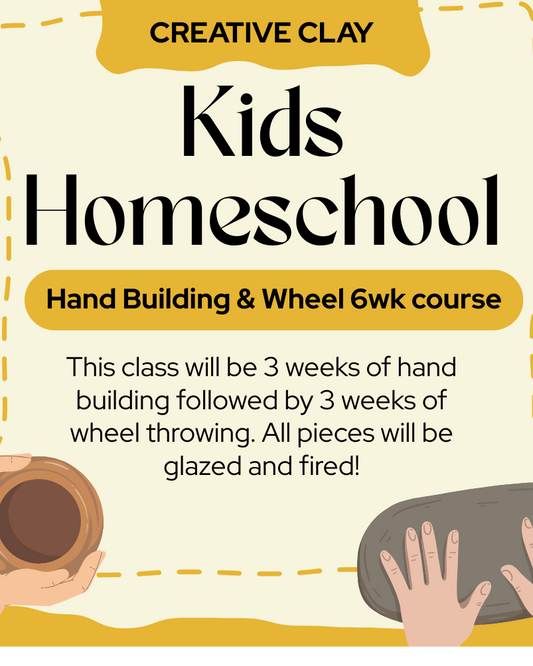 KIDS HOMESCHOOL | Intro to Clay Hand Building + Wheel | 6 Weeks