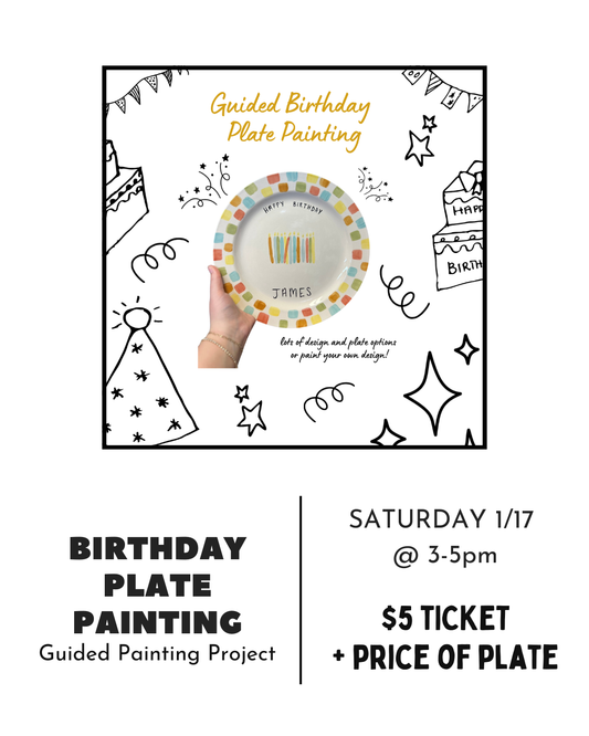 Birthday Plate | Guided Paint Workshop