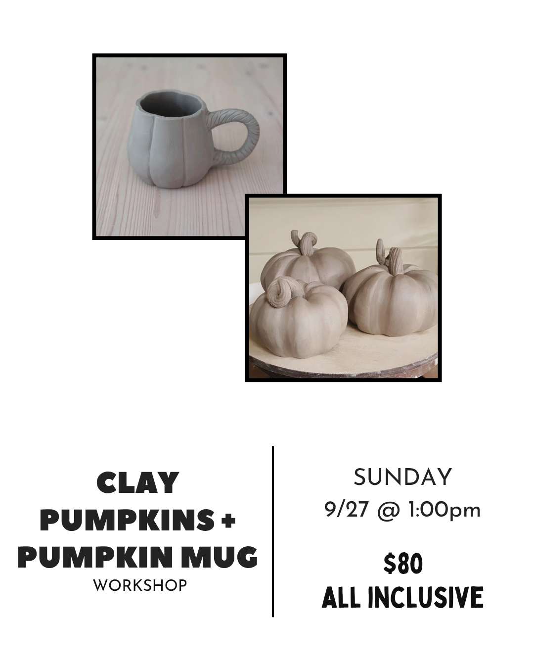 Clay Pumpkin and Pumpkin Mug | Clay Workshop