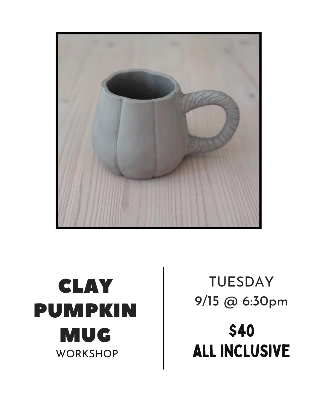 Clay Pumpkin Mug | Clay Workshop