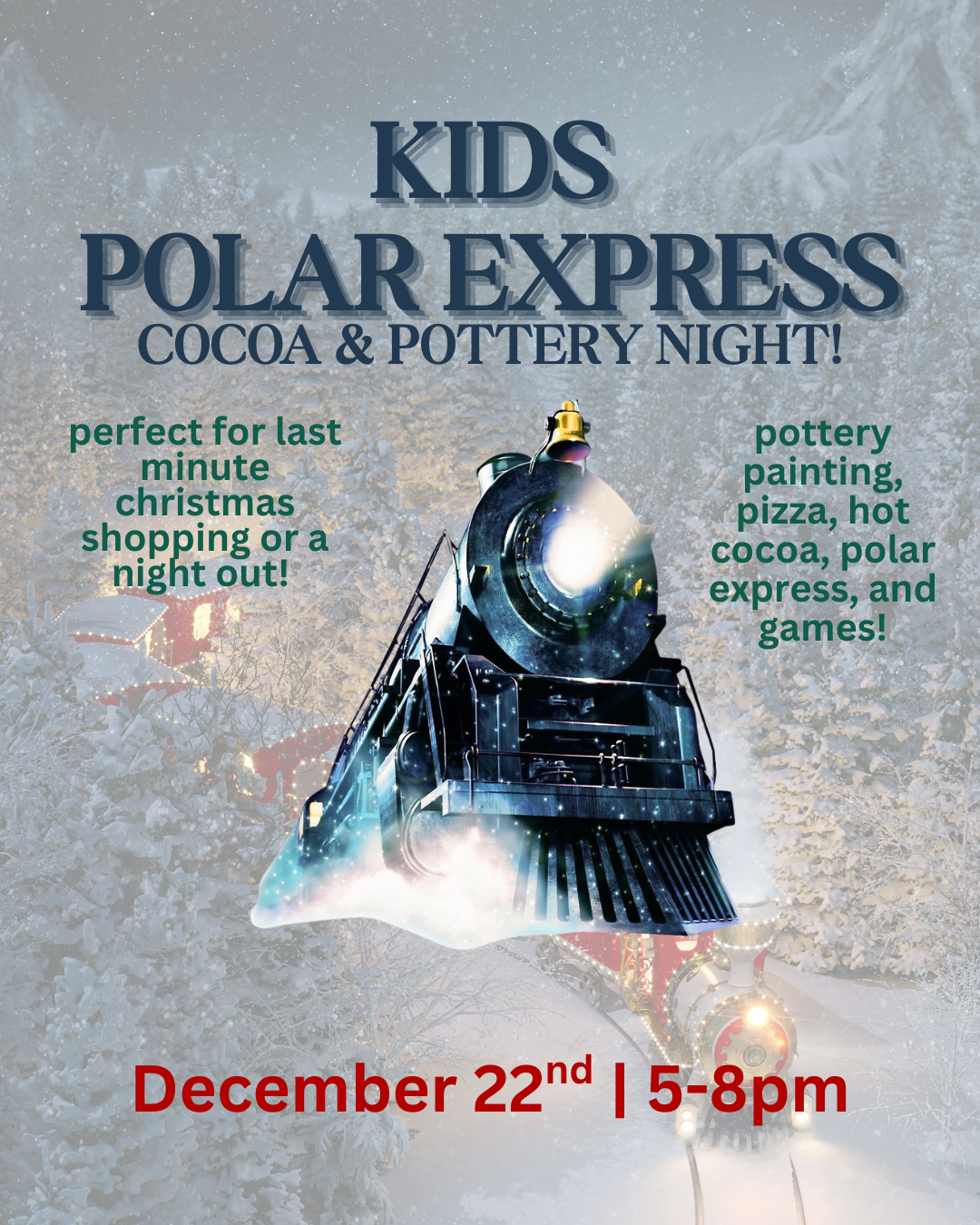 Polar Express Kids | Pottery and Cocoa Night
