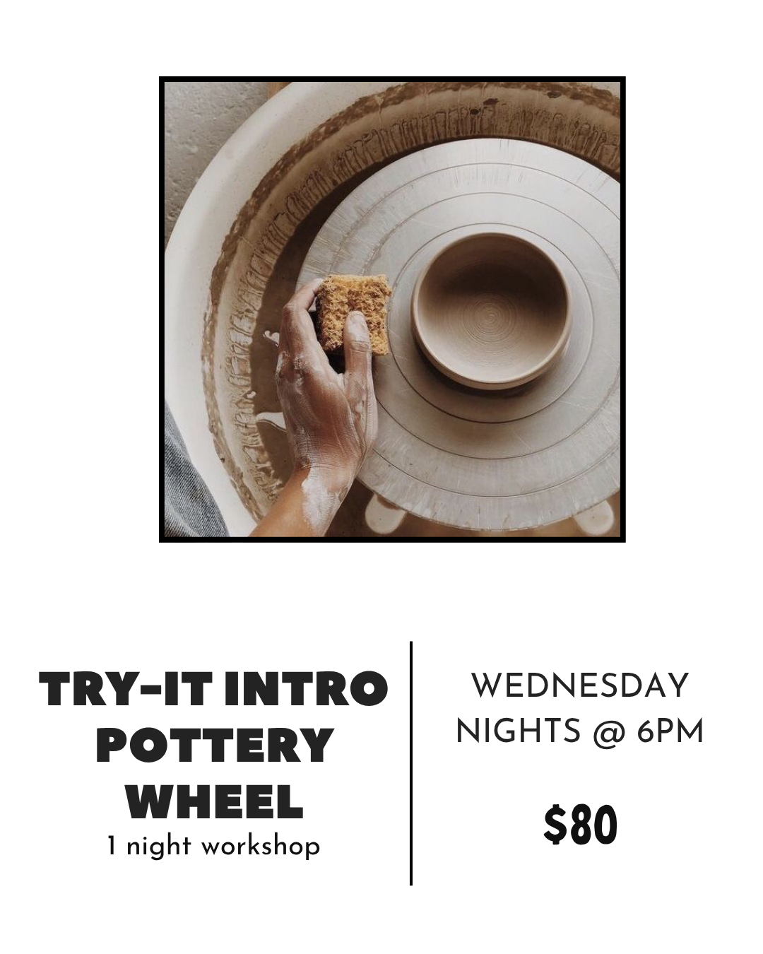 TRY IT - 1 Night Wheel Throwing Workshop