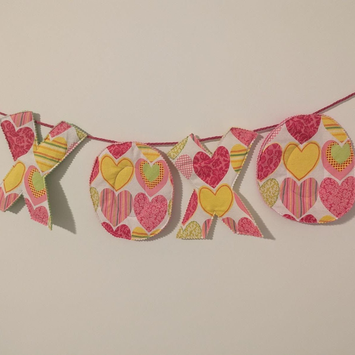 Galantine's Sewing Party | XOXO Letter Banner